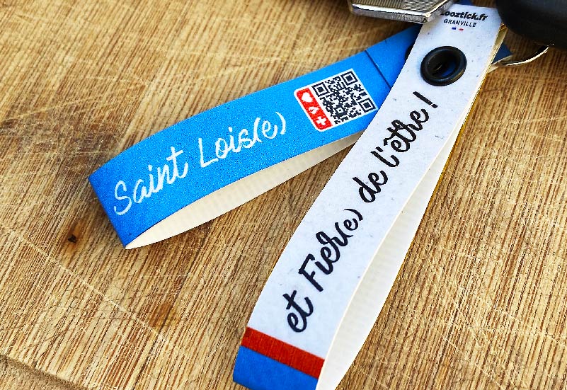 Porte-clés en bâche upcyclée